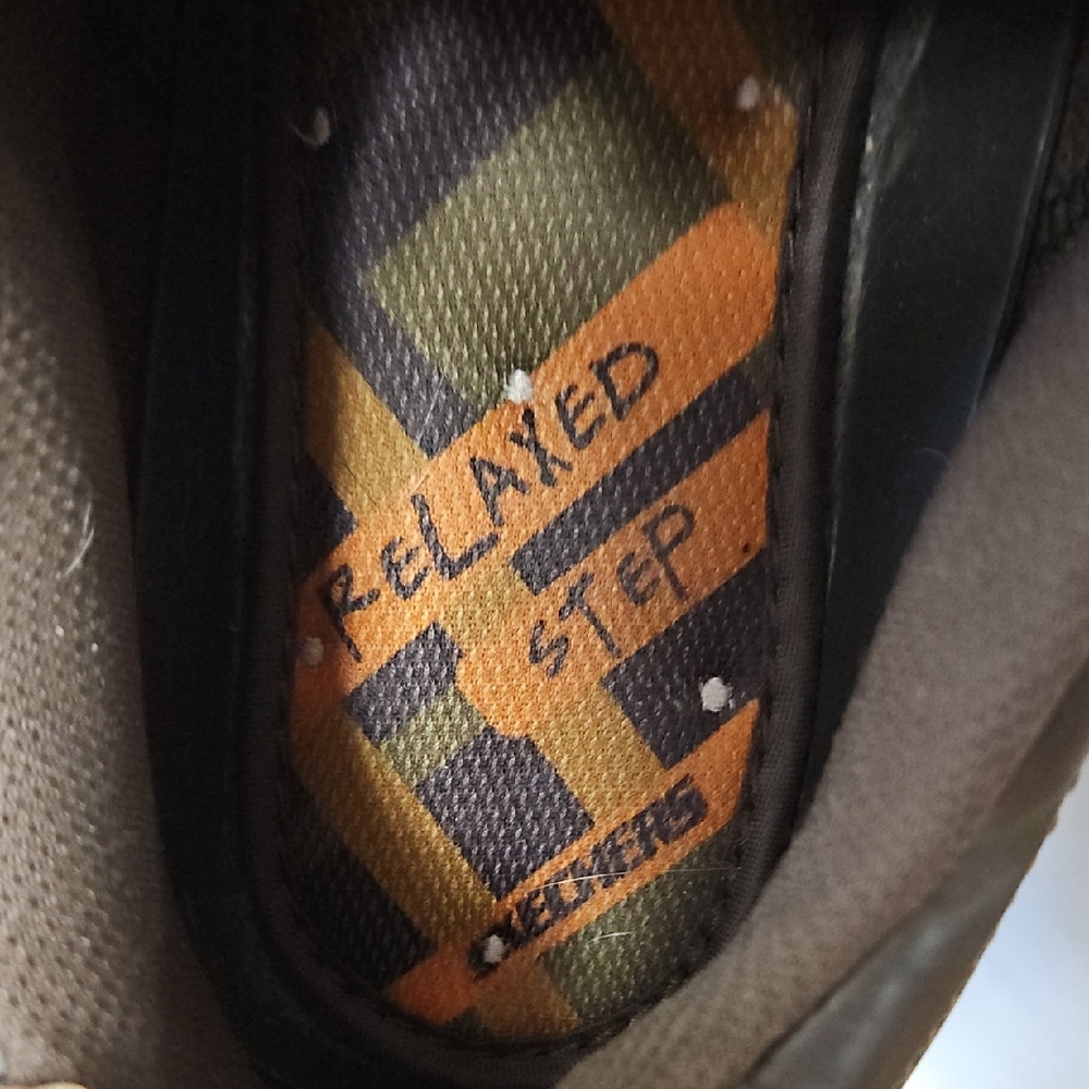 Skechers Men's Size 12 Blake Relaxed Step Brown Leather Casual Work Shoes 63385 - Picture 6 of 16